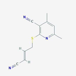 2-[(3-Cyano-2-propenyl)sulfanyl]-4,6-dimethylnicotinonitrile