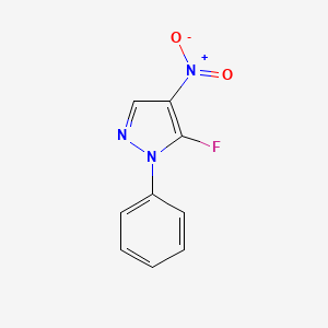 molecular formula C9H6FN3O2 B3015333 5-fluoro-4-nitro-1-phenyl-1H-pyrazole CAS No. 1803607-95-5