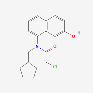 molecular formula C18H20ClNO2 B3015335 2-chloro-N-(cyclopentylmethyl)-N-(7-hydroxynaphthalen-1-yl)acetamide CAS No. 1397179-59-7