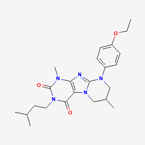 9-(4-ethoxyphenyl)-1,7-dimethyl-3-(3-methylbutyl)-7,8-dihydro-6H-purino[7,8-a]pyrimidine-2,4-dione