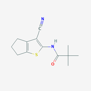 N-(3-cyano-5,6-dihydro-4H-cyclopenta[b]thiophen-2-yl)pivalamide