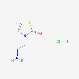 molecular formula C5H9ClN2OS B3015346 3-(2-Aminoethyl)-2,3-dihydro-1,3-thiazol-2-one hydrochloride CAS No. 1955493-44-3