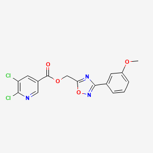 molecular formula C16H11Cl2N3O4 B3015348 [3-(3-Methoxyphenyl)-1,2,4-oxadiazol-5-yl]methyl 5,6-dichloropyridine-3-carboxylate CAS No. 924418-35-9