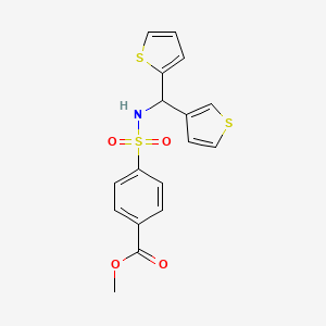 methyl 4-(N-(thiophen-2-yl(thiophen-3-yl)methyl)sulfamoyl)benzoate