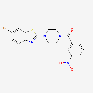 (4-(6-Bromobenzo[d]thiazol-2-yl)piperazin-1-yl)(3-nitrophenyl)methanone