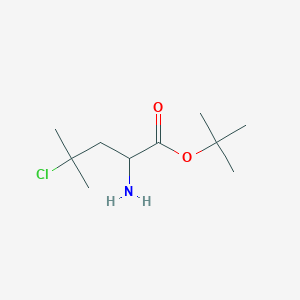 molecular formula C10H20ClNO2 B3015377 Tert-butyl 2-amino-4-chloro-4-methylpentanoate CAS No. 2248266-48-8