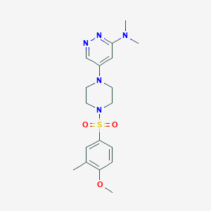 5-(4-((4-methoxy-3-methylphenyl)sulfonyl)piperazin-1-yl)-N,N-dimethylpyridazin-3-amine