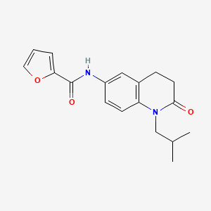 molecular formula C18H20N2O3 B3015386 N-(1-isobutyl-2-oxo-1,2,3,4-tetrahydroquinolin-6-yl)furan-2-carboxamide CAS No. 941991-60-2