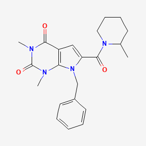 7-benzyl-1,3-dimethyl-6-(2-methylpiperidine-1-carbonyl)-1H-pyrrolo[2,3-d]pyrimidine-2,4(3H,7H)-dione