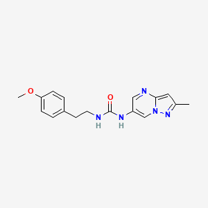 molecular formula C17H19N5O2 B3015390 1-(4-甲氧基苯乙基)-3-(2-甲基吡唑并[1,5-a]嘧啶-6-基)脲 CAS No. 1788532-48-8