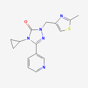 4-cyclopropyl-1-((2-methylthiazol-4-yl)methyl)-3-(pyridin-3-yl)-1H-1,2,4-triazol-5(4H)-one