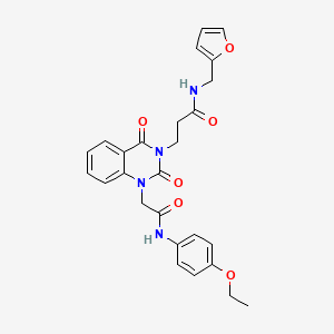 molecular formula C26H26N4O6 B3015402 3-(1-{[(4-ethoxyphenyl)carbamoyl]methyl}-2,4-dioxo-1,2,3,4-tetrahydroquinazolin-3-yl)-N-[(furan-2-yl)methyl]propanamide CAS No. 899909-75-2