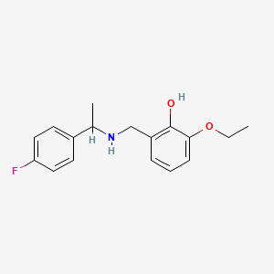 molecular formula C17H20FNO2 B3015407 2-Ethoxy-6-({[1-(4-fluorophenyl)ethyl]amino}methyl)phenol CAS No. 1042522-18-8