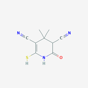 4,4-Dimethyl-2-oxo-6-sulfanyl-1,2,3,4-tetrahydropyridine-3,5-dicarbonitrile