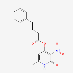 molecular formula C16H16N2O5 B3015419 (6-methyl-3-nitro-2-oxo-1H-pyridin-4-yl) 4-phenylbutanoate CAS No. 868680-15-3
