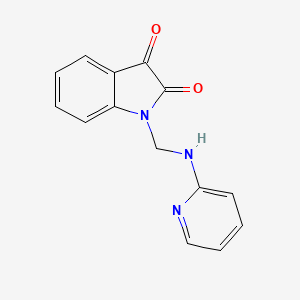 molecular formula C14H11N3O2 B3015420 1-[(吡啶-2-基氨基)甲基]吲哚-2,3-二酮 CAS No. 6532-24-7