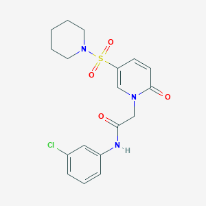 molecular formula C18H20ClN3O4S B3015422 N-(3-chlorophenyl)-2-[2-oxo-5-(piperidin-1-ylsulfonyl)pyridin-1(2H)-yl]acetamide CAS No. 1251593-55-1