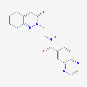 molecular formula C19H19N5O2 B3015427 N-(2-(3-oxo-5,6,7,8-tetrahydrocinnolin-2(3H)-yl)ethyl)quinoxaline-6-carboxamide CAS No. 2034365-91-6
