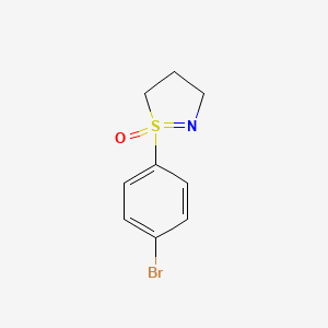 molecular formula C9H10BrNOS B3015429 1-(4-Bromophenyl)-4,5-dihydro-3H-1,2-thiazole 1-oxide CAS No. 1906860-56-7