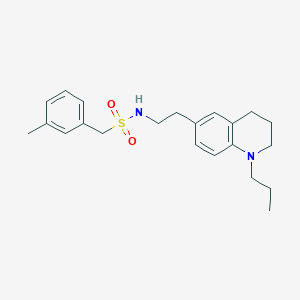 molecular formula C22H30N2O2S B3015435 N-(2-(1-丙基-1,2,3,4-四氢喹啉-6-基)乙基)-1-(间甲苯基)甲磺酰胺 CAS No. 955534-09-5