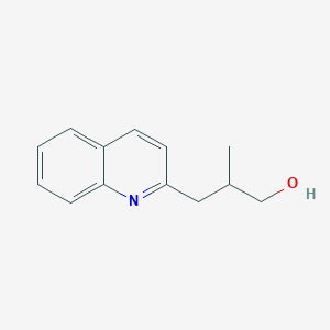 molecular formula C13H15NO B3015442 2-Methyl-3-quinolin-2-ylpropan-1-ol CAS No. 2248373-77-3