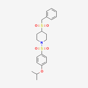 molecular formula C21H27NO5S2 B3015461 4-(Benzylsulfonyl)-1-((4-isopropoxyphenyl)sulfonyl)piperidine CAS No. 2034521-22-5
