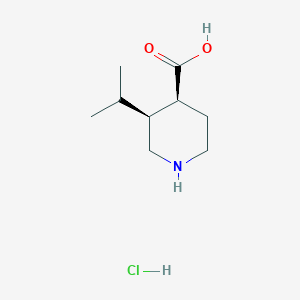 molecular formula C9H18ClNO2 B3015466 (3S,4S)-3-Propan-2-ylpiperidine-4-carboxylic acid;hydrochloride CAS No. 2343964-58-7