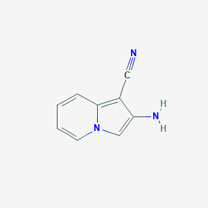 molecular formula C9H7N3 B3015467 2-Aminoindolizine-1-carbonitrile CAS No. 63014-89-1