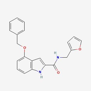 molecular formula C21H18N2O3 B3015469 4-(benzyloxy)-N-(furan-2-ylmethyl)-1H-indole-2-carboxamide CAS No. 1448038-05-8