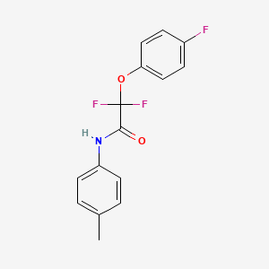 molecular formula C15H12F3NO2 B3015474 2,2-difluoro-2-(4-fluorophenoxy)-N-(4-methylphenyl)acetamide CAS No. 338792-40-8