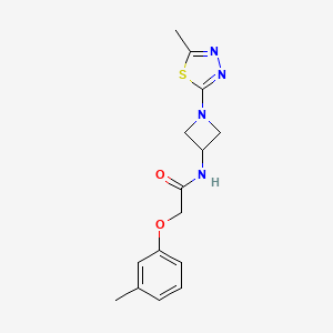 2-(3-Methylphenoxy)-N-[1-(5-methyl-1,3,4-thiadiazol-2-yl)azetidin-3-yl]acetamide