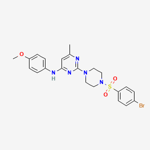 2-(4-((4-bromophenyl)sulfonyl)piperazin-1-yl)-N-(4-methoxyphenyl)-6-methylpyrimidin-4-amine