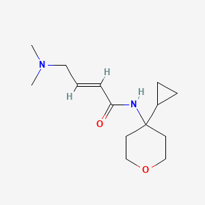 (E)-N-(4-Cyclopropyloxan-4-yl)-4-(dimethylamino)but-2-enamide