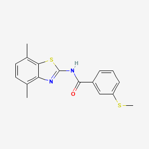 molecular formula C17H16N2OS2 B3015492 N-(4,7-dimethylbenzo[d]thiazol-2-yl)-3-(methylthio)benzamide CAS No. 896345-28-1