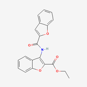 molecular formula C20H15NO5 B3015503 3-(苯并呋喃-2-甲酰氨基)苯并呋喃-2-甲酸乙酯 CAS No. 847406-34-2