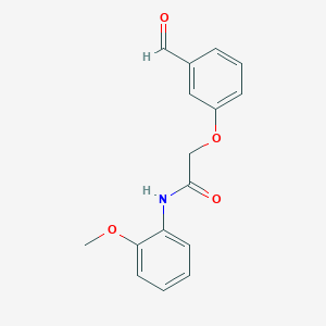 molecular formula C16H15NO4 B3015504 2-(3-formylphenoxy)-N-(2-methoxyphenyl)acetamide CAS No. 713502-46-6