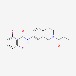 2,6-difluoro-N-(2-propionyl-1,2,3,4-tetrahydroisoquinolin-7-yl)benzamide