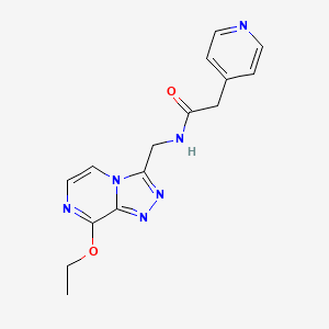 molecular formula C15H16N6O2 B3015516 N-((8-乙氧基-[1,2,4]三唑并[4,3-a]嘧啶-3-基)甲基)-2-(吡啶-4-基)乙酰胺 CAS No. 2034282-19-2