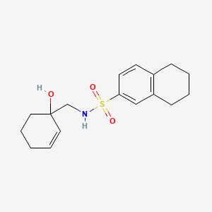 molecular formula C17H23NO3S B3015521 N-[(1-羟基环己烯-2-烯-1-基)甲基]-5,6,7,8-四氢萘-2-磺酰胺 CAS No. 2097908-77-3