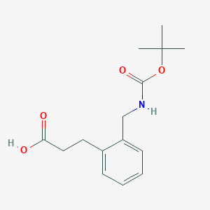 3-[2-(([(Tert-butoxy)carbonyl]amino)methyl)phenyl]propanoic acid