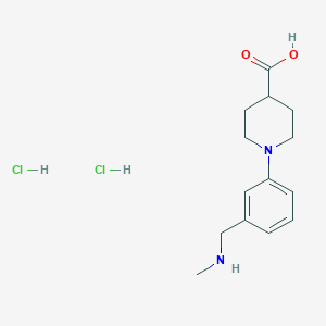 1-{3-[(Methylamino)methyl]phenyl}piperidine-4-carboxylic acid dihydrochloride