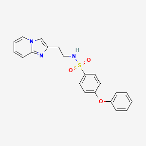 molecular formula C21H19N3O3S B3015540 N-(2-imidazo[1,2-a]pyridin-2-ylethyl)-4-phenoxybenzenesulfonamide CAS No. 868978-65-8