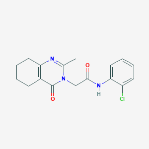 molecular formula C17H18ClN3O2 B3015553 N-(2-chlorophenyl)-2-(2-methyl-4-oxo-5,6,7,8-tetrahydroquinazolin-3(4H)-yl)acetamide CAS No. 1251670-72-0