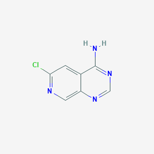 molecular formula C7H5ClN4 B3015565 6-氯吡啶并[3,4-d]嘧啶-4-胺 CAS No. 1289187-97-8