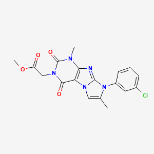 molecular formula C18H16ClN5O4 B3015570 2-[6-(3-氯苯基)-4,7-二甲基-1,3-二氧代嘌呤[7,8-a]咪唑-2-基]乙酸甲酯 CAS No. 887467-23-4
