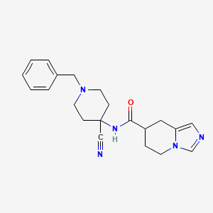 molecular formula C21H25N5O B3015576 N-(1-Benzyl-4-cyanopiperidin-4-yl)-5,6,7,8-tetrahydroimidazo[1,5-a]pyridine-7-carboxamide CAS No. 1951357-50-8