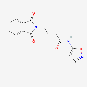 molecular formula C16H15N3O4 B3015582 4-(1,3-dioxoisoindolin-2-yl)-N-(3-methylisoxazol-5-yl)butanamide CAS No. 1790430-54-4