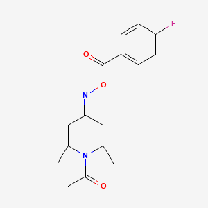 1-(4-{[(4-Fluorobenzoyl)oxy]imino}-2,2,6,6-tetramethylpiperidino)-1-ethanone