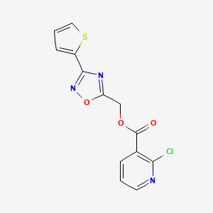 (3-Thiophen-2-yl-1,2,4-oxadiazol-5-yl)methyl 2-chloropyridine-3-carboxylate