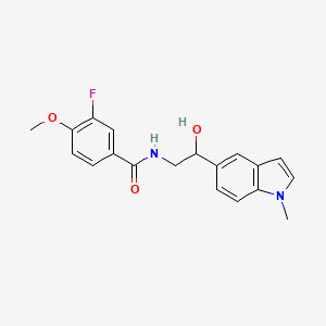 3-fluoro-N-(2-hydroxy-2-(1-methyl-1H-indol-5-yl)ethyl)-4-methoxybenzamide